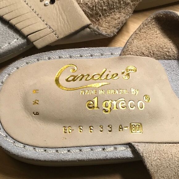 Vintage Candie’s by El Greco Moccasin Sandals Flip Flops - Picture 5 of 12